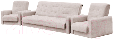 Комплект мягкой мебели Экомебель Лондон-2 рогожка 187x120 (бежевый)