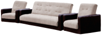 Комплект мягкой мебели Экомебель Лондон рогожка 187x120 (бежевый) - 
