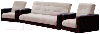 Комплект мягкой мебели Экомебель Лондон рогожка 187x120 (бежевый)