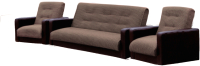 Комплект мягкой мебели Экомебель Лондон рогожка микс 187x120 (коричневый) - 