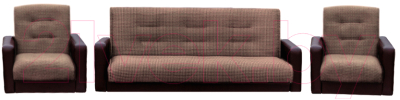 Комплект мягкой мебели Экомебель Лондон рогожка микс 187x120 (коричневый)