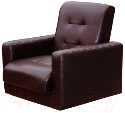 Комплект мягкой мебели Экомебель Аккорд экокожа 187x120 (коричневый)