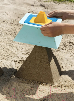 Набор формочек для песочницы Quut Pira для пирамид из песка и снега / 170761 (голубой/синий/желтый)