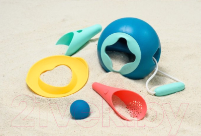 Набор игрушек для песочницы Quut Mini Ballo + Cuppi + SunnyLovе Пляжный / 170983