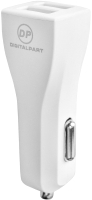 Зарядное устройство автомобильное Digitalpart CC-231 3.4A с кабелем Type-c (белый) - 