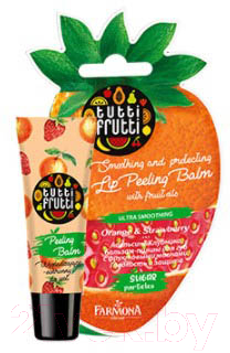 Скраб для губ Farmona Tutti Frutti апельсин и клубника гладкость и защита (10г)