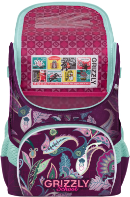 Школьный рюкзак Grizzly RAn-082-2/610732 (фиолетовый)