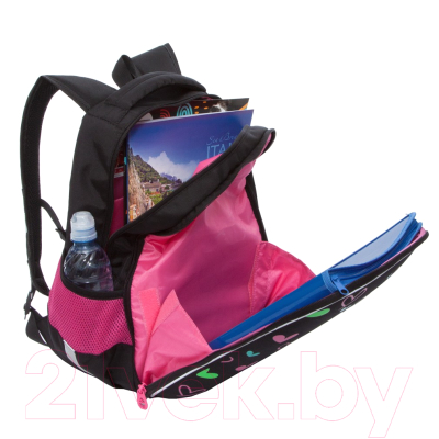 Школьный рюкзак Grizzly RG-065-3 (черный)