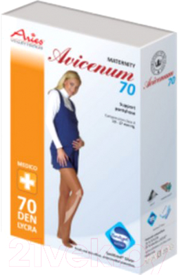 Колготки компрессионные Aries Avicenum 70 для беременных с закрытым носком / 9999 (XL)