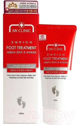 Крем для ног 3W Clinic Enrich Foot Treatment лечебный (100мл)
