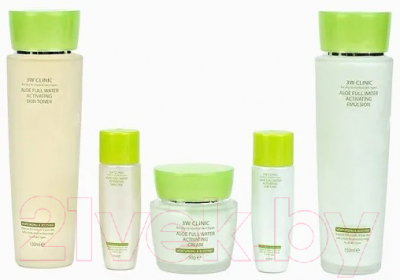 Набор косметики для лица 3W Clinic Aloe Full Water Activating Skin 3 Kit Set (150мл+150мл+50мл+30мл+30мл)