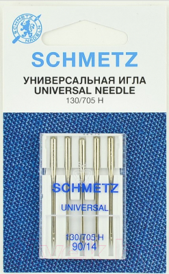 Набор игл для швейной машины Schmetz 130/705Н универсальные №90 VDS (5шт)