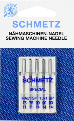 Набор игл для швейной машины Schmetz 130/705HAx1SP супер стрейч №75-90 (5шт)