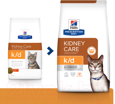 Сухой корм для кошек Hill's Prescription Diet Kidney Care k/d Chicken (5кг)
