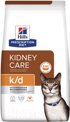 Сухой корм для кошек Hill's Prescription Diet Kidney Care k/d Chicken (1.5кг)