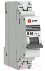 Выключатель автоматический EKF ВА 47-63 1P 10А (D) 4.5kA PROxima