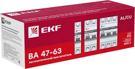Выключатель автоматический EKF PROxima ВА 47-63 4P 32А (C) 4.5kA / mcb4763-4-32C-pro