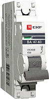 Выключатель автоматический EKF ВА 47-63 1P 1А (C) 4.5kA PROxima / mcb4763-1-01C-pro - 