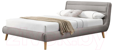 Двуспальная кровать Halmar Elanda 160x200 (светло-серый)