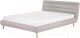 Двуспальная кровать Halmar Elanda 160x200 (светло-серый) - 