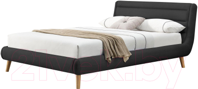 Двуспальная кровать Halmar Elanda 160x200 (темно-серый)