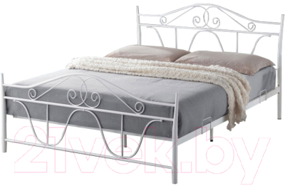 Двуспальная кровать Signal Denver 160x200 (белый)