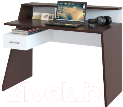 Компьютерный стол Сокол-Мебель КСТ-108 (венге/белый)