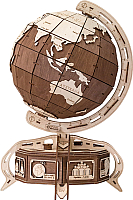 Сборная модель EWA Глобус. Образовательная 3D модель Земли (коричневый) - 