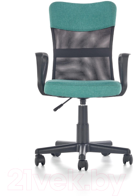 Кресло офисное Halmar Timmy (бирюзовый/черный)