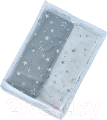 Набор пеленок детских Martoo Comfy-7 / CM-7-2-GR/WT (звезды, бело-серый)