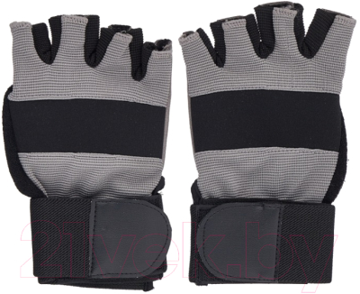 Перчатки для пауэрлифтинга Indigo 97867 IR (XL, черный/серый)