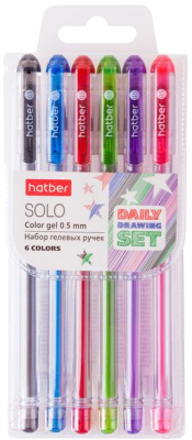 

Набор гелевых ручек Hatber, Solo ColorGel / SP-060894