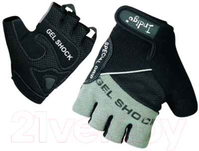 Перчатки для пауэрлифтинга Indigo SB-16-1576 (S, серый/черный)