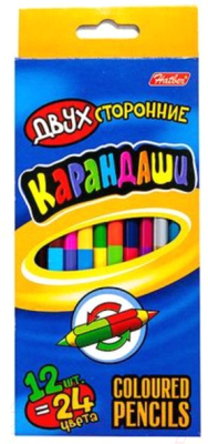 

Набор цветных карандашей Hatber, Ассорти, Двухсторонние Премиум / BK2-24890