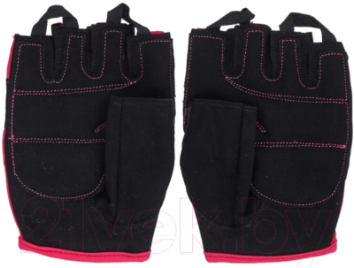 Перчатки для пауэрлифтинга Indigo SB-16-1729 (L, розовый/черный)