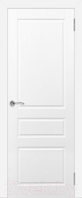 Дверь межкомнатная ЭСТЕЛЬ Честер ДГ 60x200 (белая эмаль)