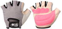 Перчатки для пауэрлифтинга Indigo 97870 (XL, серый/розовый) - 