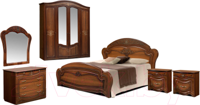Комплект мебели для спальни ФорестДекоГрупп Луиза 4 (орех)