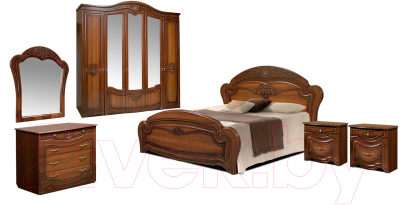 Комплект мебели для спальни ФорестДекоГрупп Луиза 5 (орех)