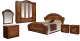 Комплект мебели для спальни ФорестДекоГрупп Луиза 5 (орех) - 