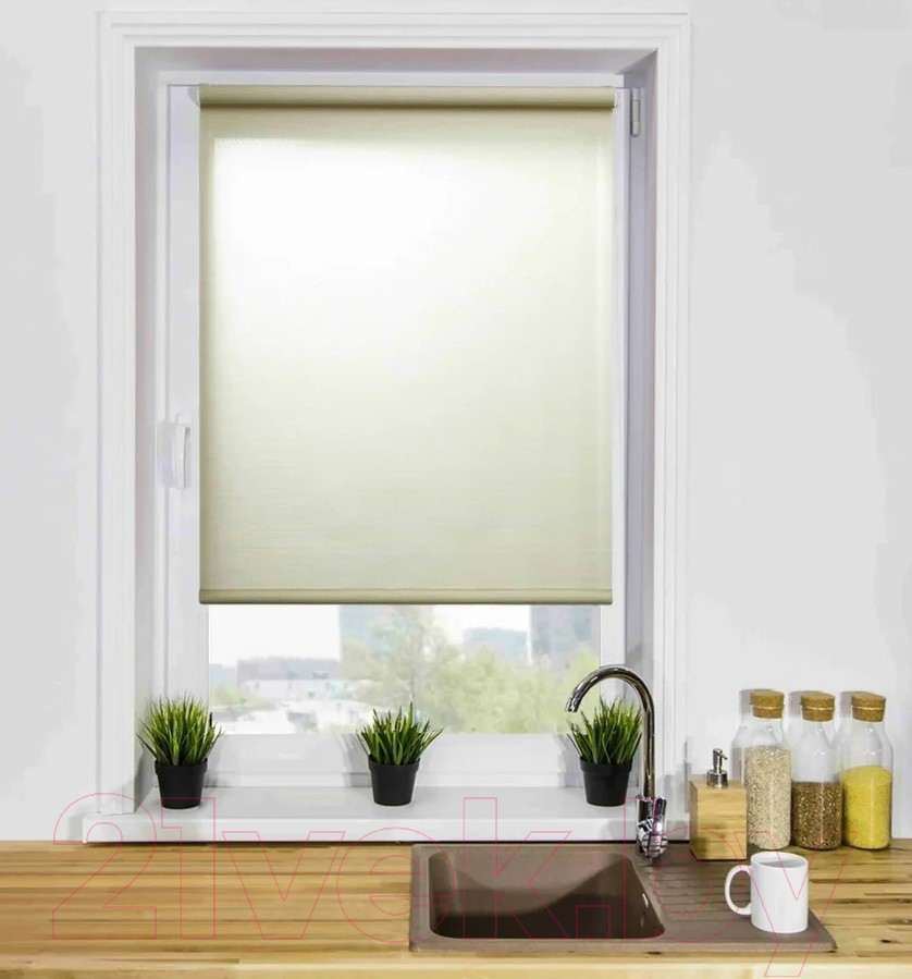 Рулонная штора Lm Decor Камелия LM 49-01 67x160 (бежевый) — фото 3
