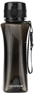 Бутылка для воды UZSpace One Touch Gloss / 6006 (500мл, черный)
