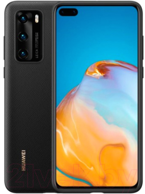 Чехол-накладка Huawei для P40 Pro PU Case (черный)