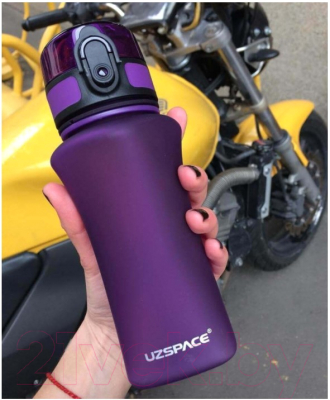Бутылка для воды UZSpace One Touch Matte / 6007 (350мл, фиолетовый)
