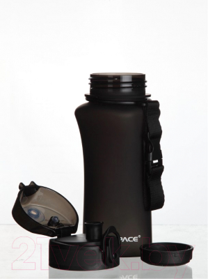 Бутылка для воды UZSpace One Touch Matte / 6007 (350мл, черный)