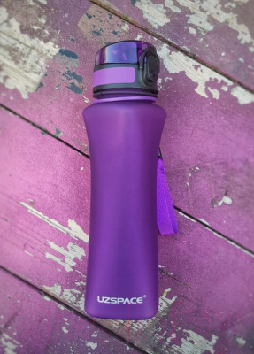 Бутылка для воды UZSpace One Touch Matte / 6008 (500мл, фиолетовый)