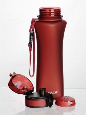 Бутылка для воды UZSpace One Touch Matte / 6008 (500мл, красный)