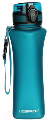 Бутылка для воды UZSpace One Touch Matte / 6008 (500мл, голубой)