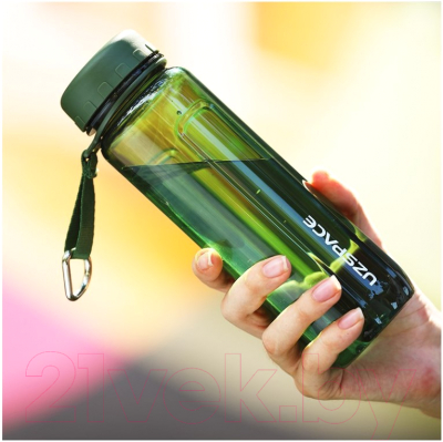 Бутылка для воды UZSpace Tritan Outdoor / 6002 (500мл, зеленый)