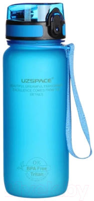 Бутылка для воды UZSpace Colorful Frosted / 3037 (650мл, синий)